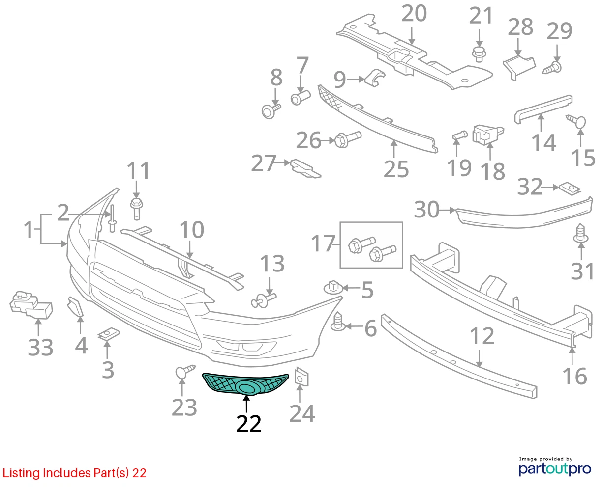 2008-2012 MITSUBISHI LANCER FRONT RIGHT PASSENGER SIDE FOG LIGHT BEZEL 8321A090