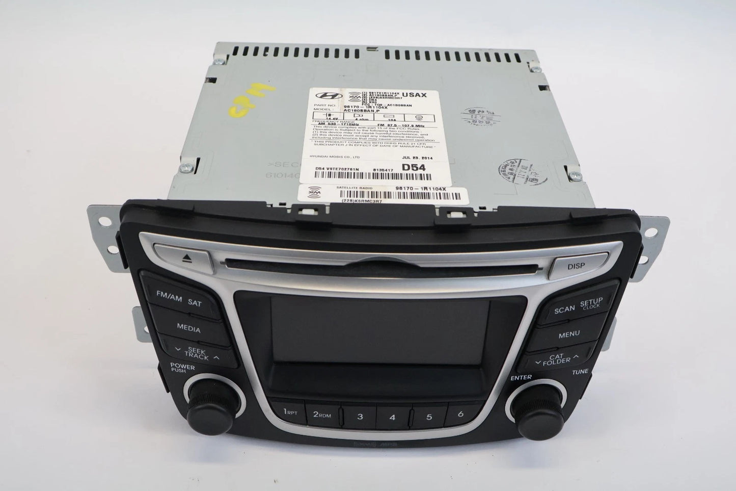 2012-2014 HYUNDAI ACCENT AM/FM RADIO RECEIVER CD DISC PLAYER MP3 96170-1R100-4X