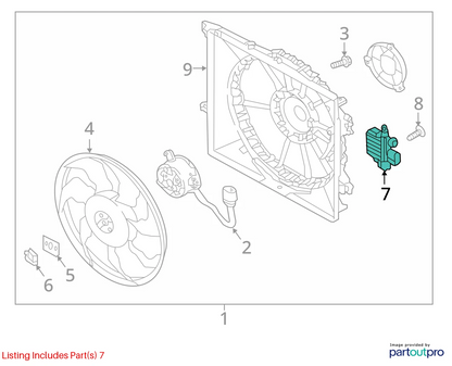 2014-2016 KIA OPTIMA ENGINE COOLING FAN RESISTOR CONTROL MODULE 25385-4R500 OEM