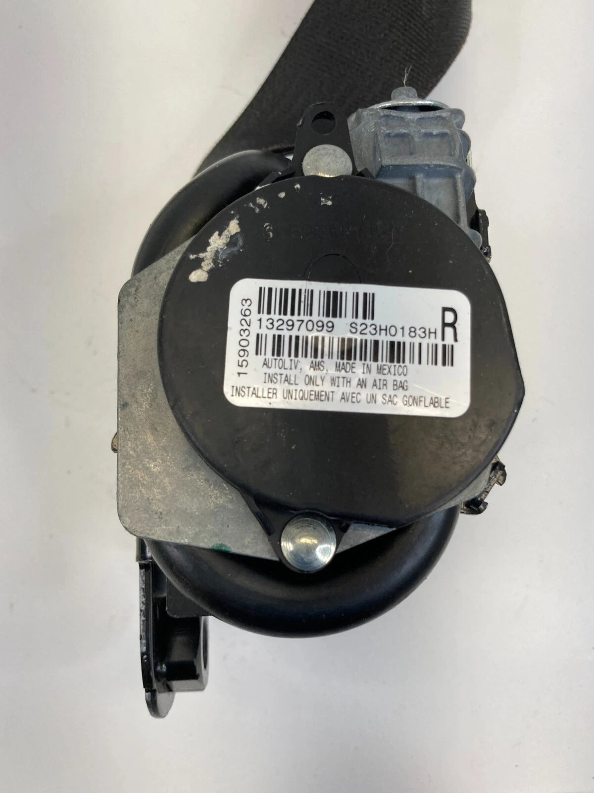 11-16 CHEVROLET CRUZE FRONT RIGHT PASSENGER SEAT BELT RETRACTOR 616263500D