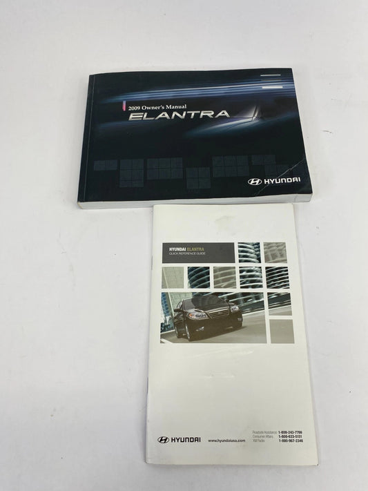 2009 HYUNDAI ELANTRA SEDAN OWNER'S MANUAL AND QUICK REFERENCE GUIDE OEM