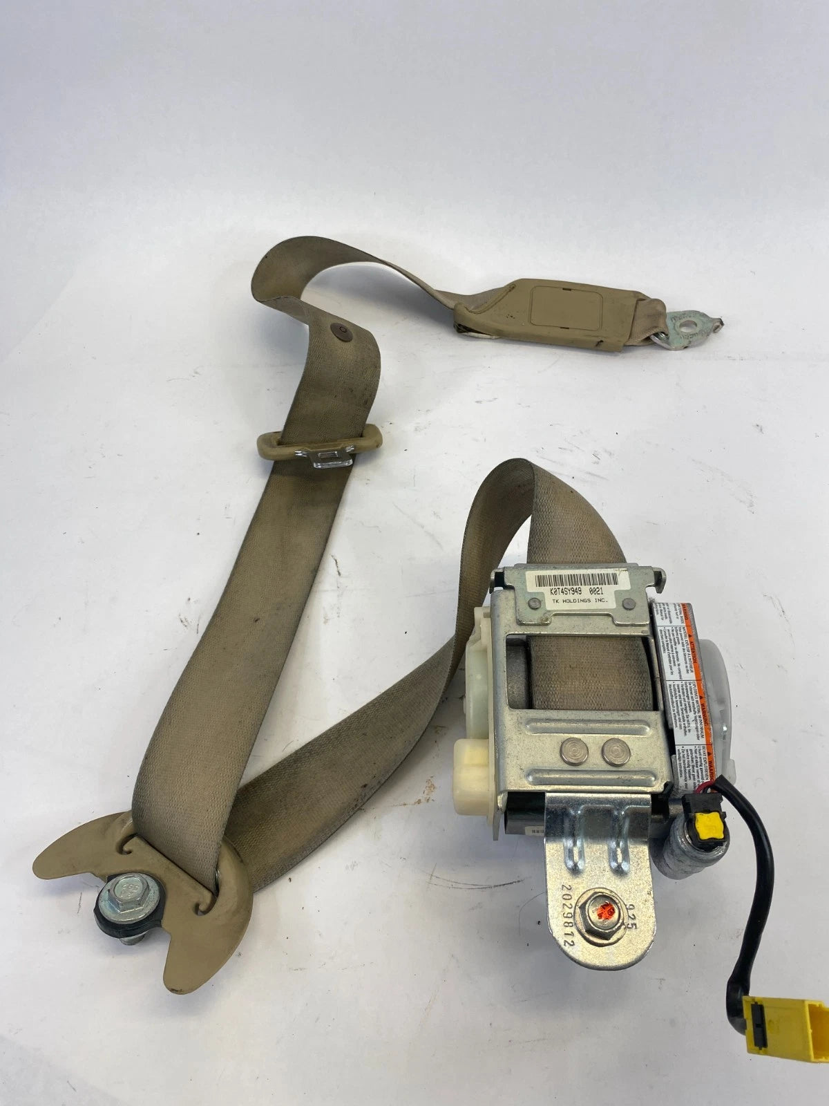 2008-2011 HONDA ACCORD FRONT LEFT DRIVER SEAT BELT RETRACTOR IVORY 2031025 OEM
