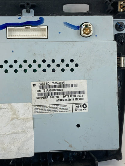 2011-2020 DODGE JOURNEY NAVIGATION TOUCH SCREEN DISPLAY MONITOR PANEL 05064993AI