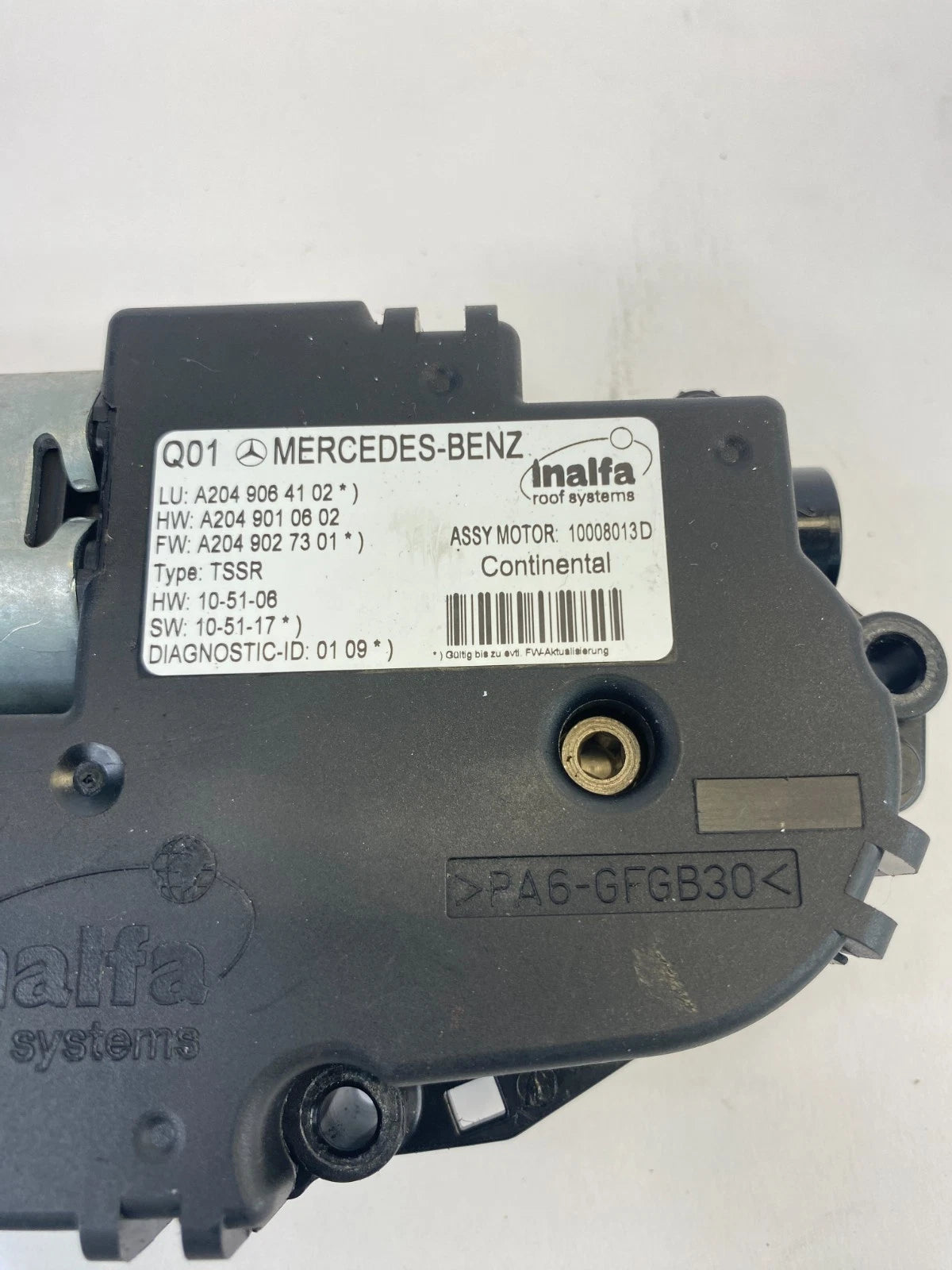 2009-2015 MERCEDES-BENZ GLK350 LEFT SUNROOF MOON ROOF MOTOR UNIT A204-906-41-02