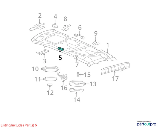 2011-2020 DODGE GRAND CARAVAN LEFT DRIVER B-PILLAR GRAB HANDLE 1AR41BD1AH OEM