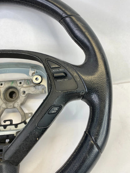 2007 2008 INFINITI G35 SEDAN STEERING WHEEL WITH SWITCHES BLACK LEATHER OEM