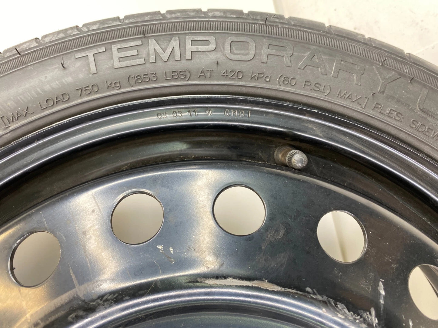 10-16 LACROSSE 11-17 REGAL 14-20 IMPALA SPARE TIRE COMPACT DONUT T125/70R17 17"