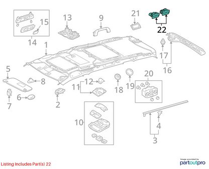 2011-2014 TOYOTA SIENNA REAR LEFT SIDE 3RD ROW POWER FOLD SEAT CONTROL SWITCH