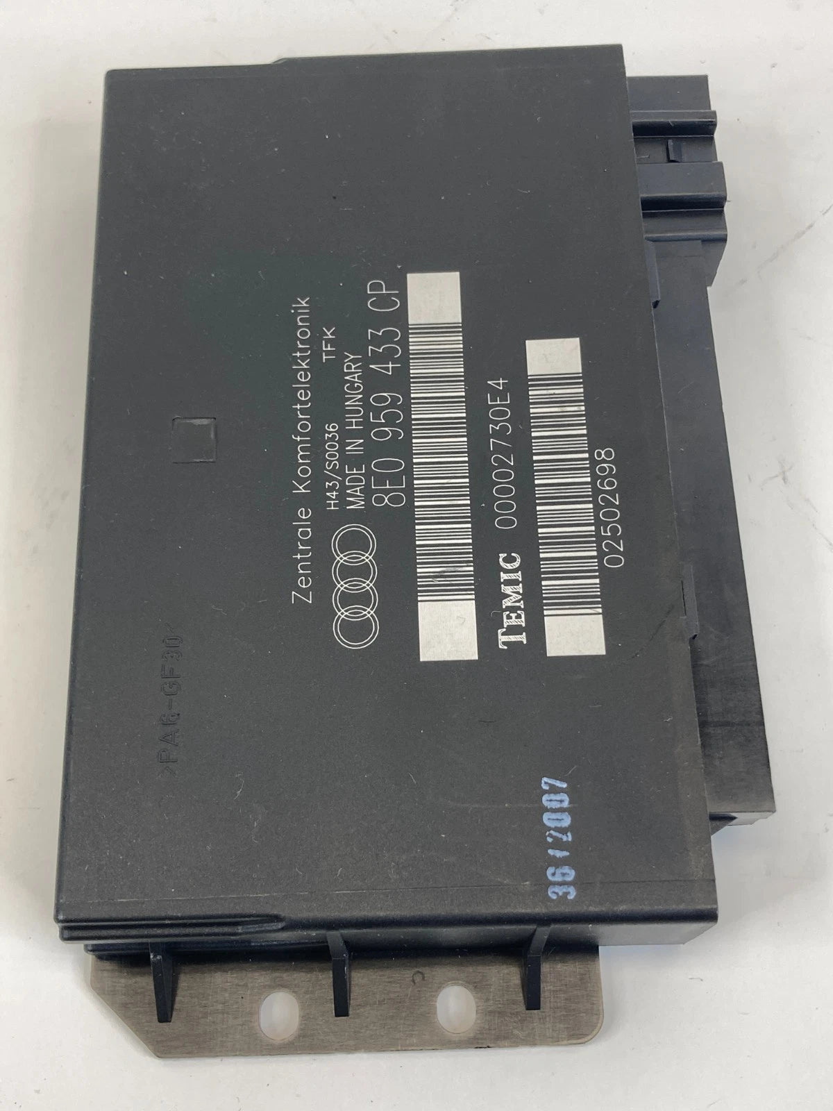 2005-2008 AUDI A4 QUATTRO COMFORT CONTROL MODULE CCM 8E0-959-433-CP OEM