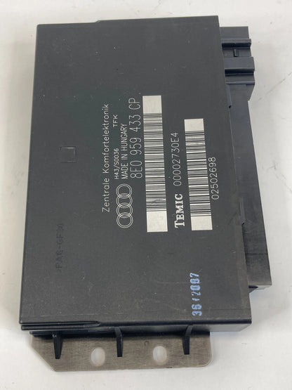 2005-2008 AUDI A4 QUATTRO COMFORT CONTROL MODULE CCM 8E0-959-433-CP OEM