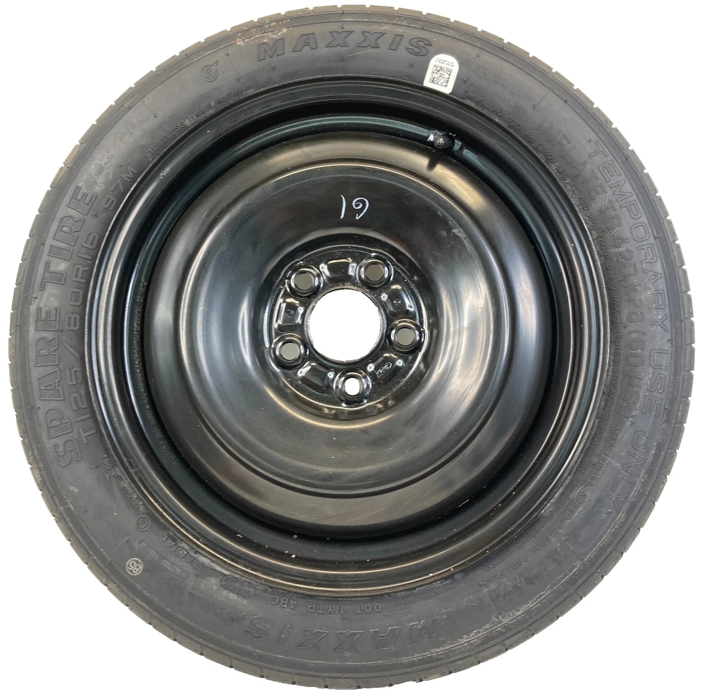 2012-2018 FORD FOCUS EMERGENCY SPARE TIRE WHEEL COMPACT DONUT T125/80 R16 OEM