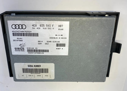 2008 2009 AUDI A5 QUATTRO SATELLITE RADIO RECEIVER MODULE OEM FACTORY 4E0035593F