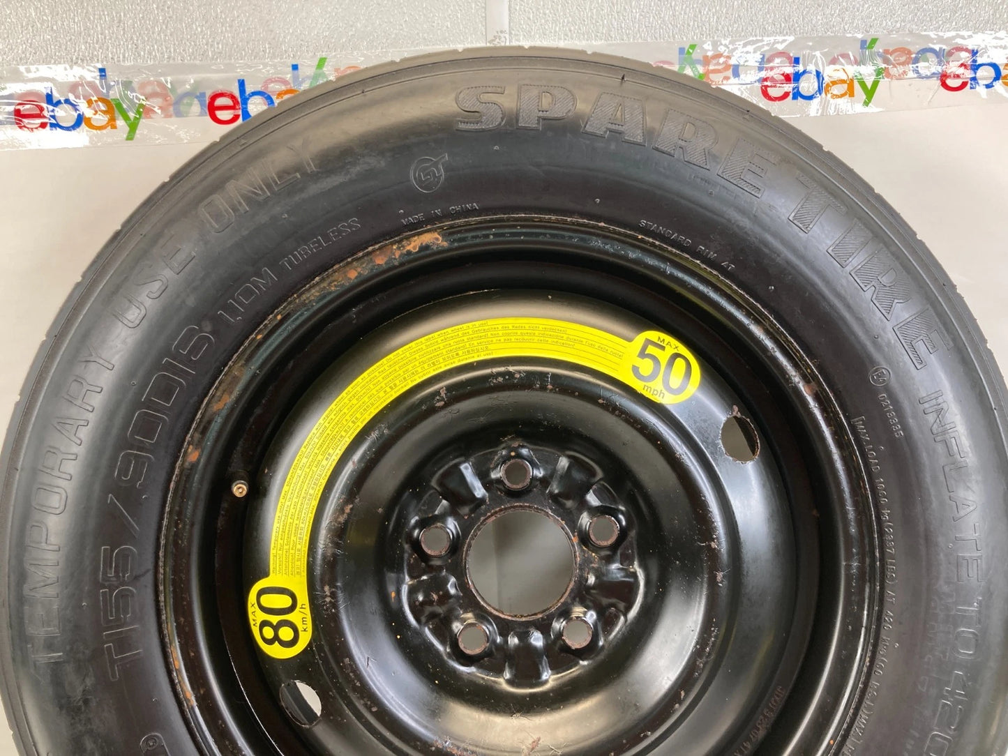 2006-2016 KIA SPORTAGE SPARE TIRE WHEEL RIM COMPACT DONUT 155/90D16 OEM