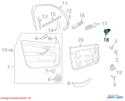 2003-2011 SAAB 9-3 SEDAN TRUNK LID OPENER RELEASE LOCK SWITCH 12805287 OEM