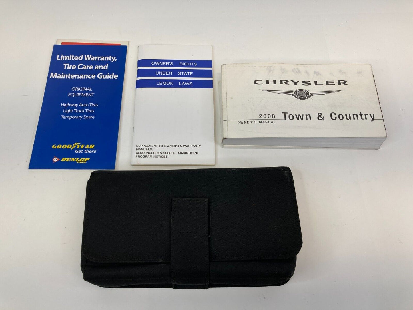 2008 Chrysler Town & Country Owner's Manual Maintenance Guide w/ Case OEM