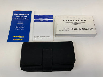 2008 Chrysler Town & Country Owner's Manual Maintenance Guide w/ Case OEM