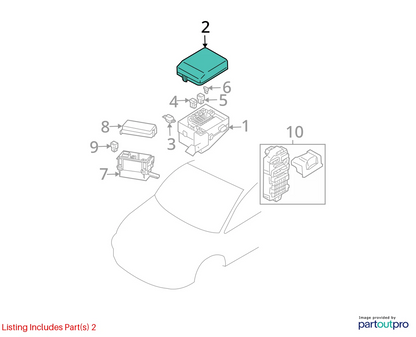 2006-2012 MITSUBISHI GALANT 2.4L L4 ENGINE FUSE BOX RELAY COVER PANEL 8565A080