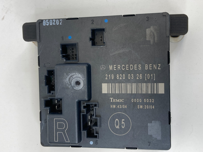 2006 Mercedes-Benz CLS500 Rear Right Side Door Control Module Unit 219-820-03-26