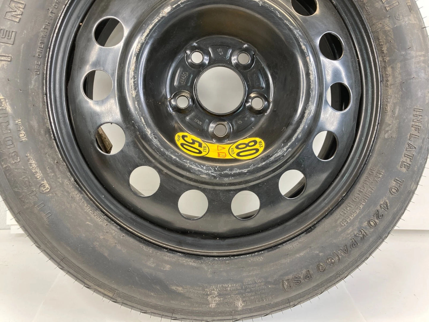 2003-2005 JAGUAR S-TYPE EMERGENCY SPARE TIRE WHEEL COMPACT DONUT T145/80R16 OEM