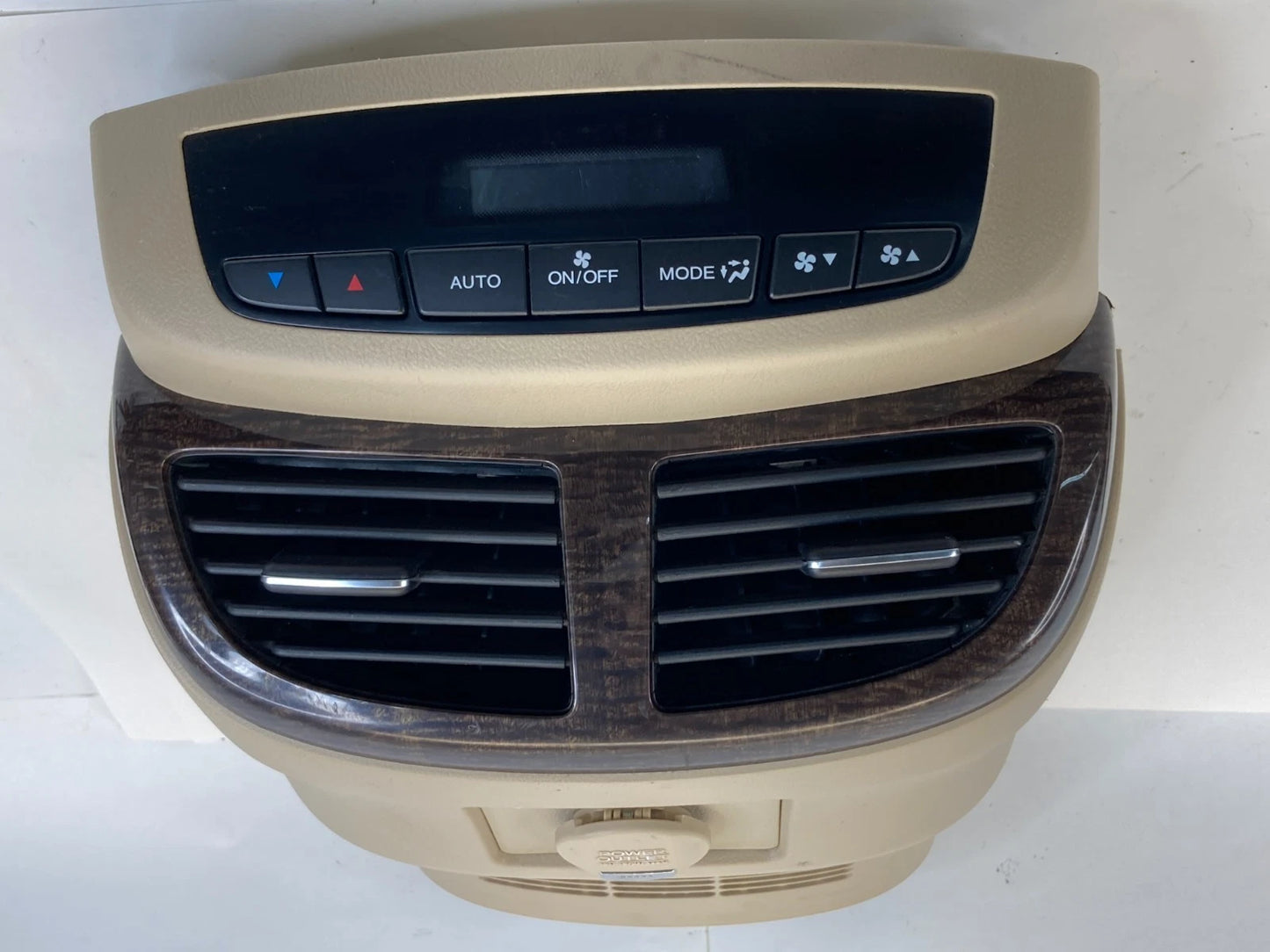 2007-2013 ACURA MDX REAR CENTER CONSOLE CLIMATE CONTROL A/C VENTS BEZEL OEM