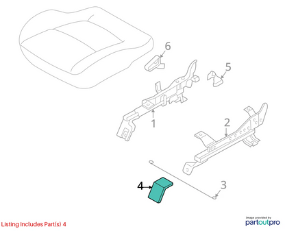 97-04 MITSUBISHI MONTERO SPORT FRONT DRIVER SEAT FRONT LEFT SIDE TRACK END COVER