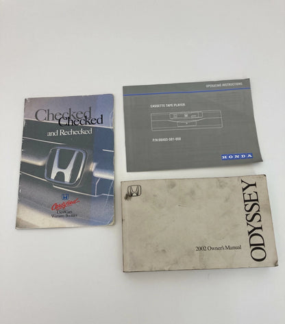 2002 HONDA ODYSSEY 3.5L V6 EX-L OWNERS MANUAL QUICK GUIDE WARRANTIES BOOKS SET