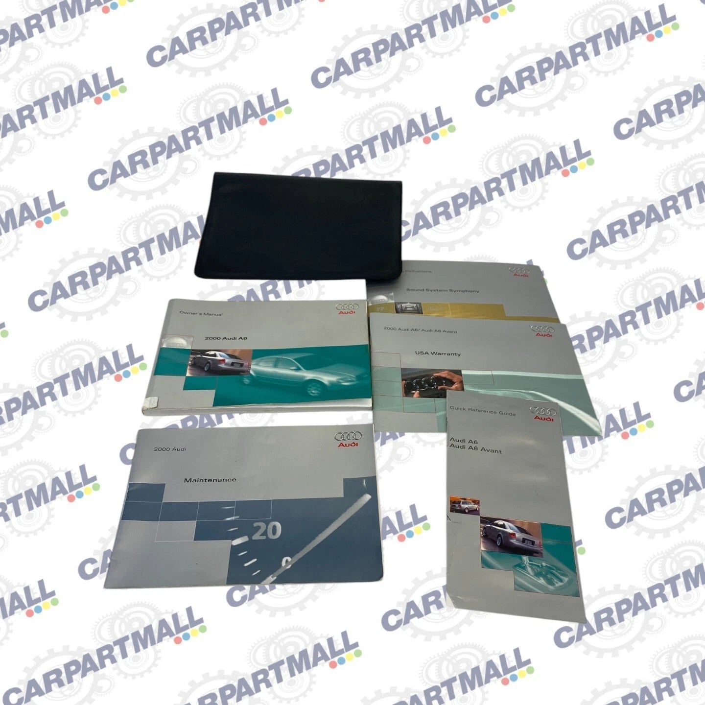 2000 AUDI A6 OWNERS MANUAL QUICK REFERENCE GUIDE BOOK SET W/ CASE OEM