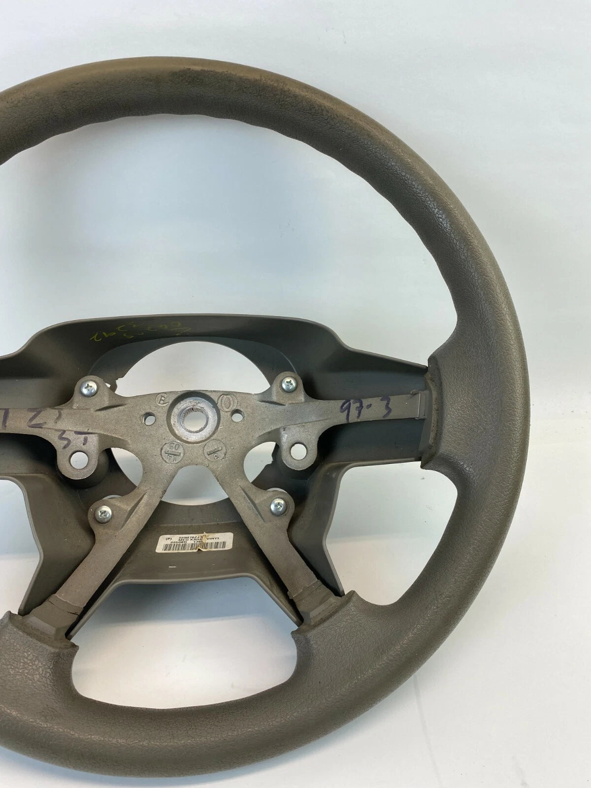 2005-2007 JEEP GRAND CHEROKEE STEERING WHEEL MED KHAKI VINYL 5HM76ZJ3AC