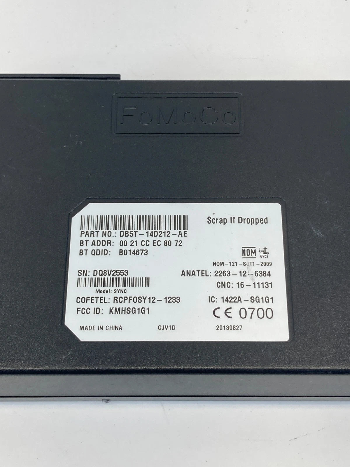 13 14 FORD FOCUS COMMUNICATION VOICE RECOGNITION SYNC MODULE DB5T-14D212-AE OEM