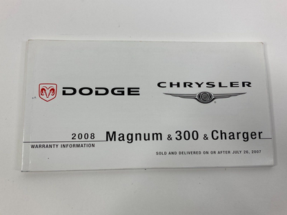 2008 Chrysler 300 Magnum Charger Owner's Manual Multimedia System Guide w/ Case