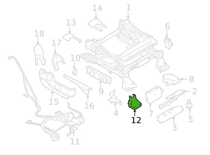 07-10 FORD EDGE FRONT RIGHT SIDE INNER POWER SEAT TRACK COVER 7T43-7866410-C OEM