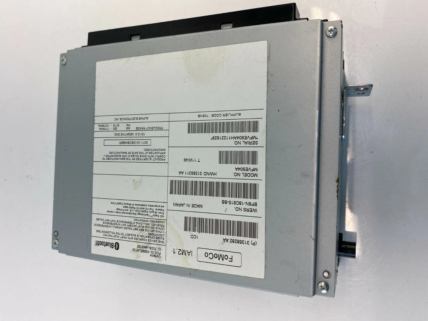 2011-2013 VOLVO S60 RADIO SINGLE DISC RECEIVER CD PLAYER UNIT 31358282AA OEM