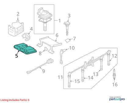 2008 VOLKSWAGEN BEETLE 2.5L AT ENGINE COMPUTER CONTROL MODULE ECM 07K-906-032-BS