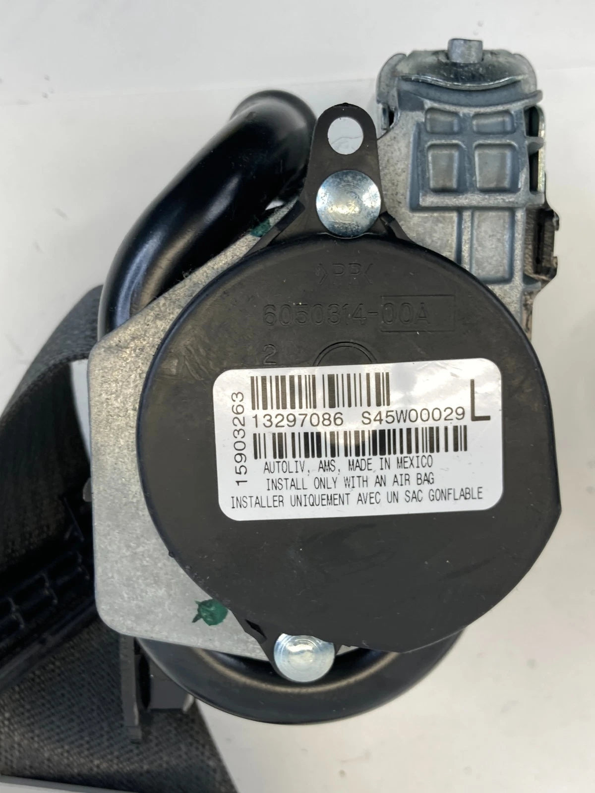 2011-2016 CHEVROLET CRUZE FRONT LEFT SEAT BELT RETRACTOR & TENSIONER 616263700C