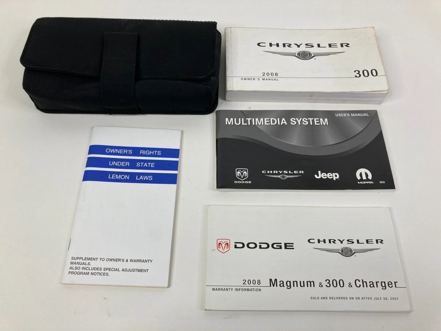 2008 CHRYSLER 300 MAGNUM CHARGER OWNER'S MANUAL MULTIMEDIA SYSTEM GUIDE W/ CASE