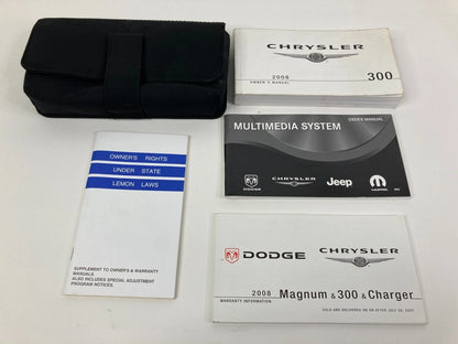 2008 CHRYSLER 300 MAGNUM CHARGER OWNER'S MANUAL MULTIMEDIA SYSTEM GUIDE W/ CASE