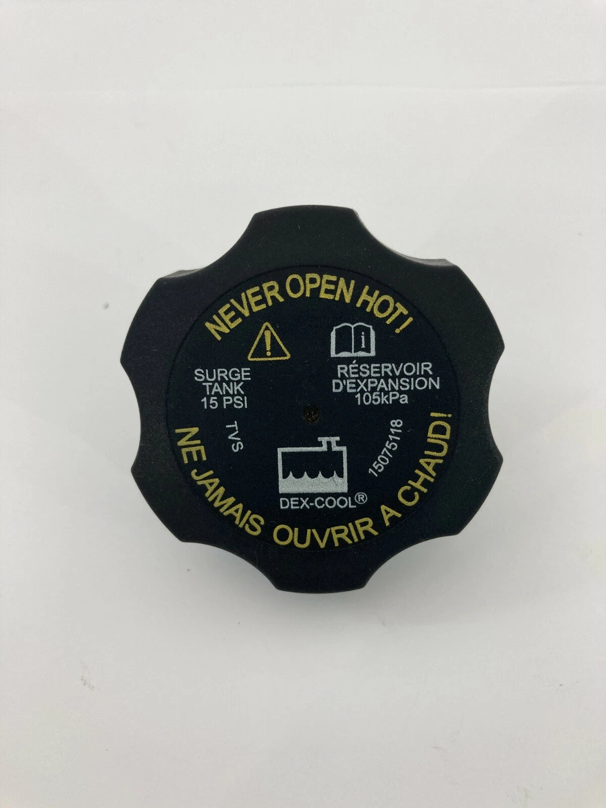 07-09 SATURN AURA ENGINE RADIATOR COOLANT RESERVOIR TANK CAP LID 15075118 OEM