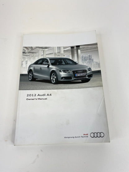 2012 Audi A4 Quattro Owners Manual Quick Reference Warranty Guide Set w/ Case