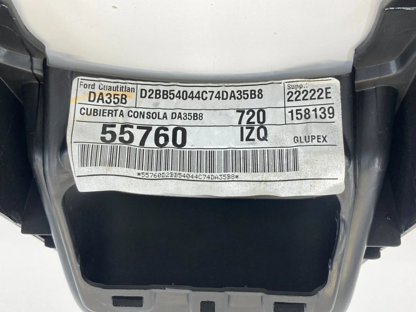 2014-2019 FORD FIESTA FRONT CENTER CONSOLE BEZEL TRIM COVER D2BB-A044C74-A OEM