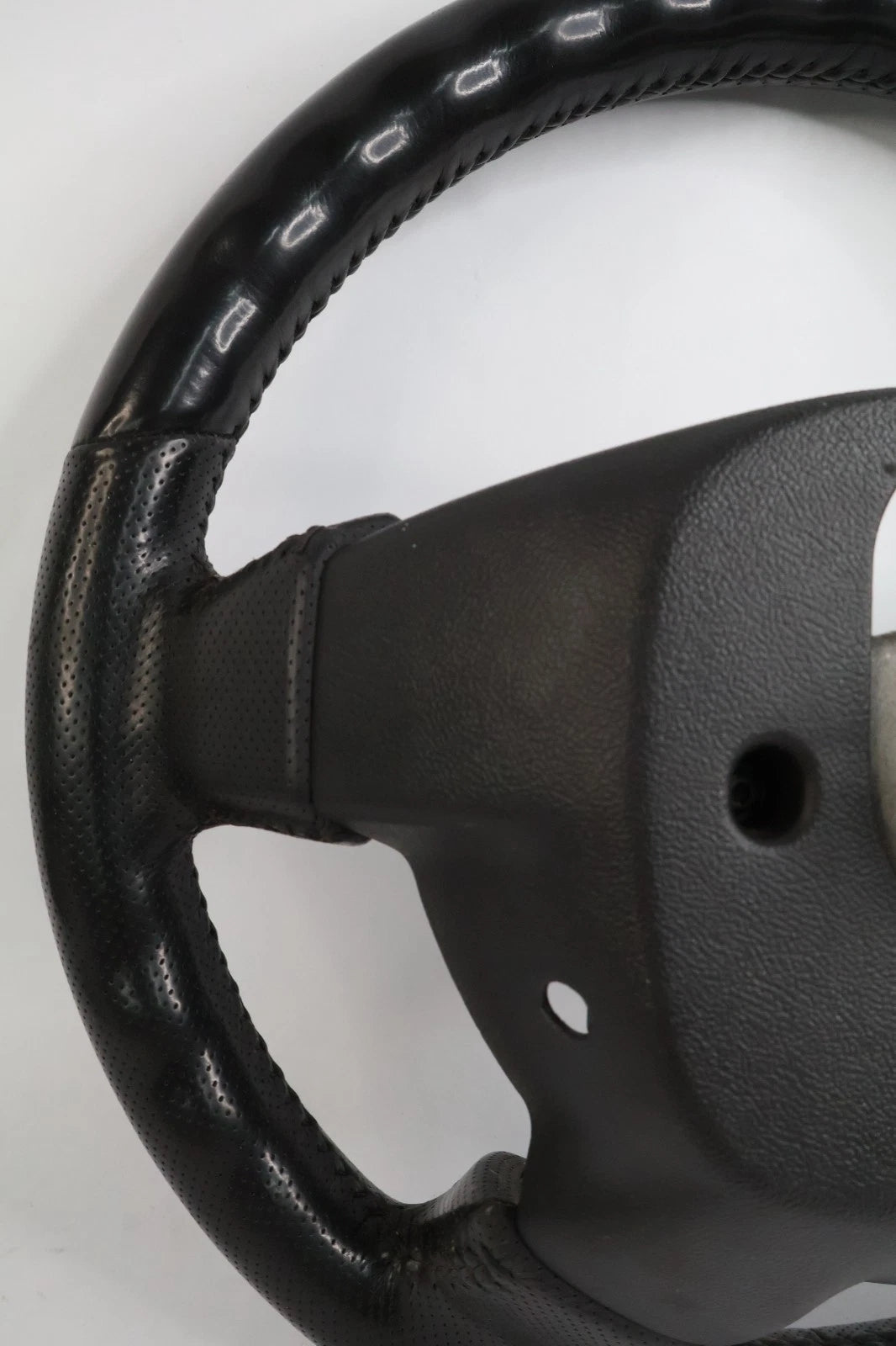 2006-2010 HUMMER H3 BLACK LEATHER STEERING WHEEL W/O CRUISE CONTROL ASSEMBLY OEM
