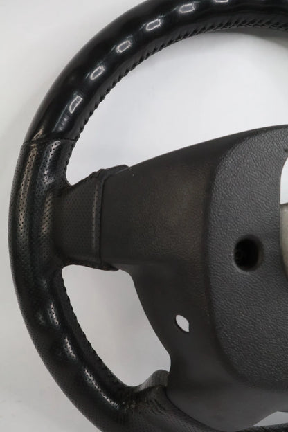2006-2010 HUMMER H3 BLACK LEATHER STEERING WHEEL W/O CRUISE CONTROL ASSEMBLY OEM