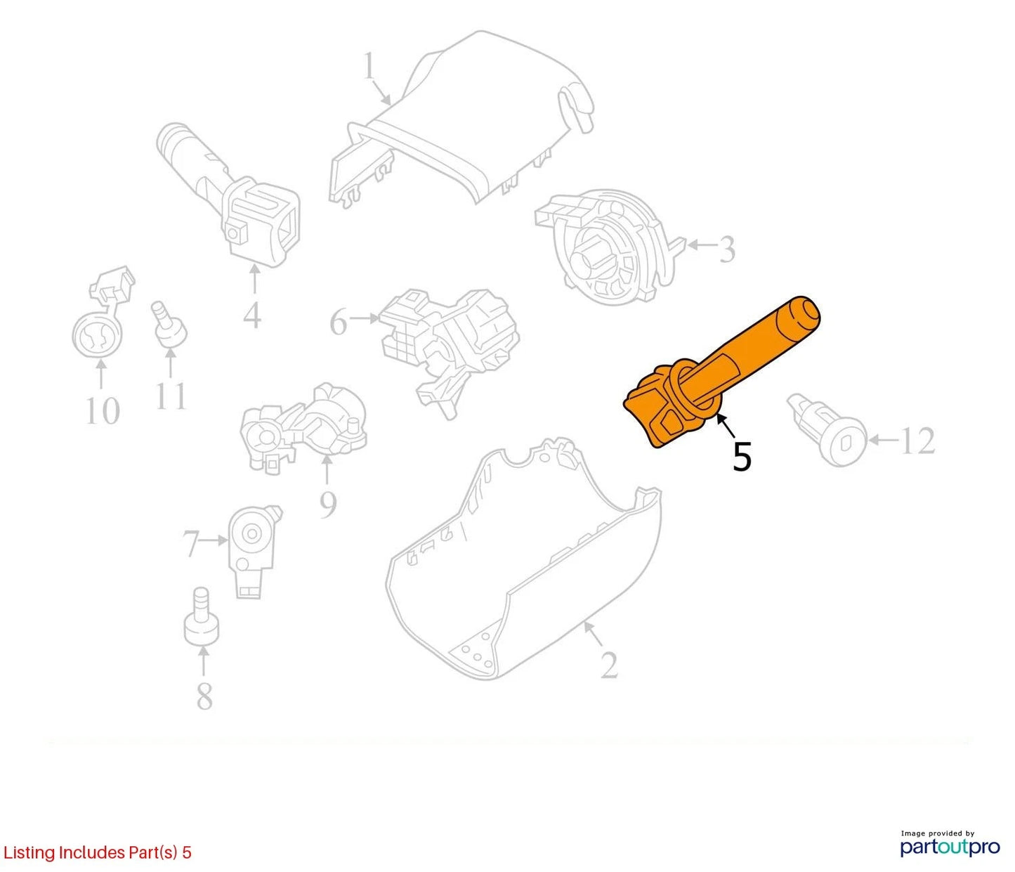 2013-2015 CHEVROLET MALIBU TURN SIGNAL CONTROL SWITCH LH GM OEM FACTORY 20962250