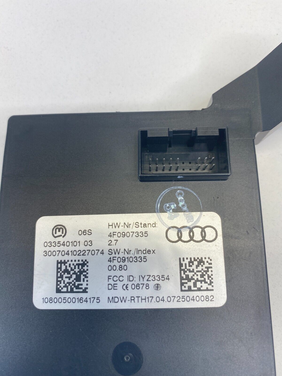 2007 07 Audi A6 Keyless Anti Theft Entry Locking Control Module 4F0907335 OEM