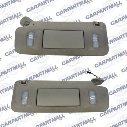 2007-2014 GMC YUKON SUN VISOR SHADE PAIR SET DRIVER & PASSENGER SIDES GRAY OEM