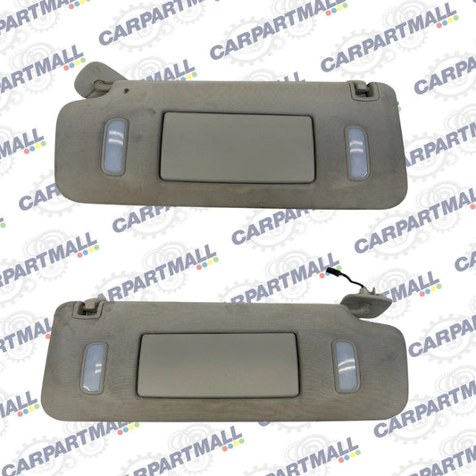 2007-2014 GMC YUKON SUN VISOR SHADE PAIR SET DRIVER & PASSENGER SIDES GRAY OEM