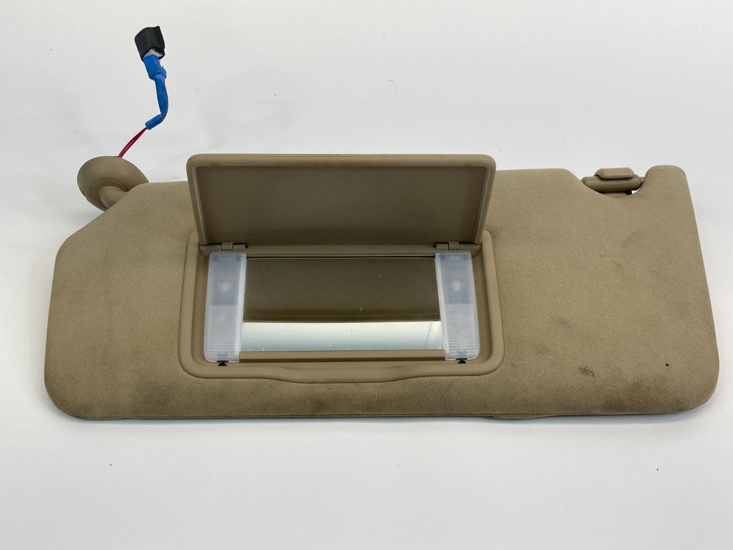 08-10 Honda Accord Driver Left Sun Visor Shade w/ Mirror Illuminated Ivory OEM