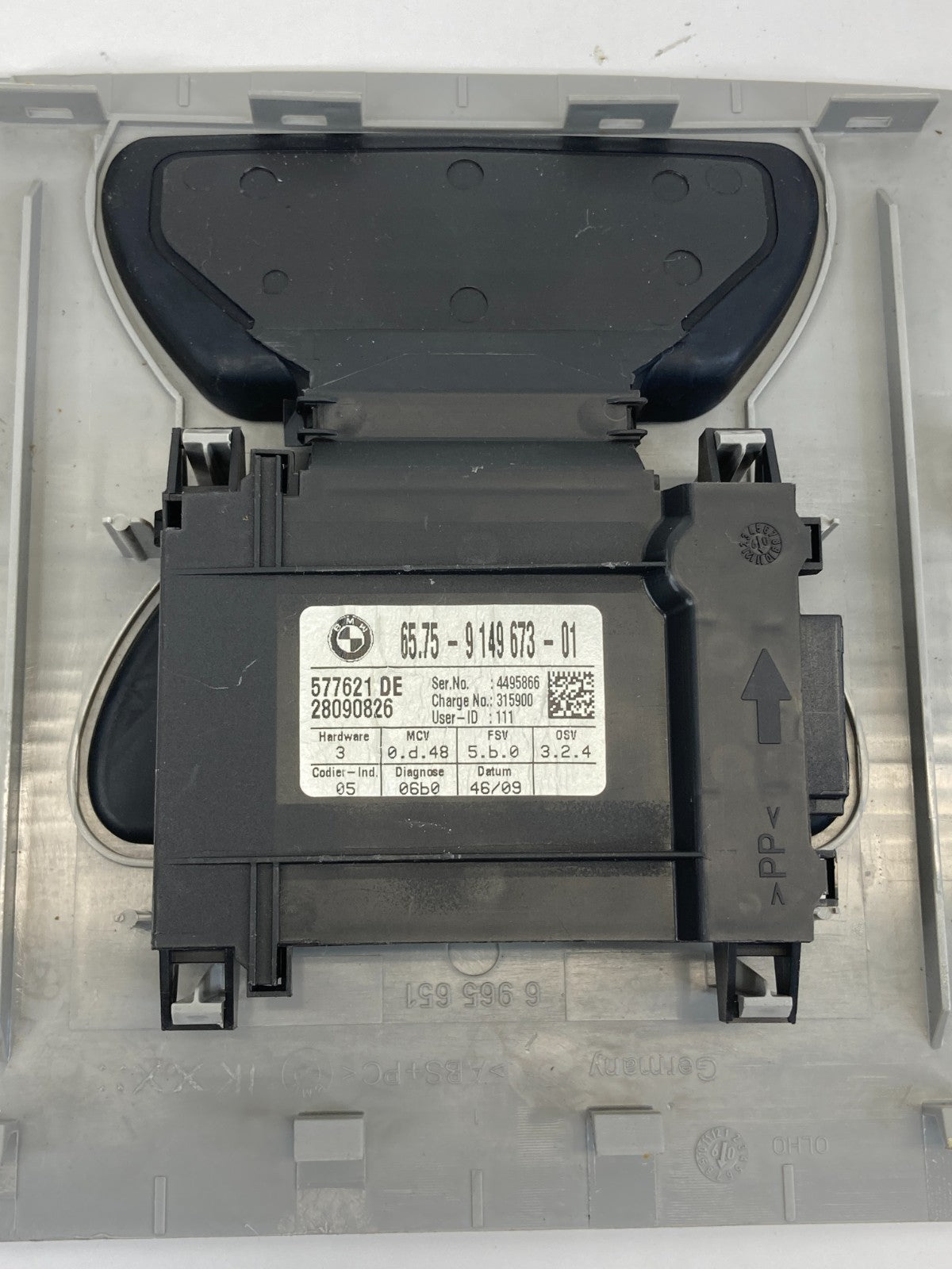 09 10 BMW 535i xDrive Alarm System Ultra Sonic Module Unit W/ Cover 65759149673