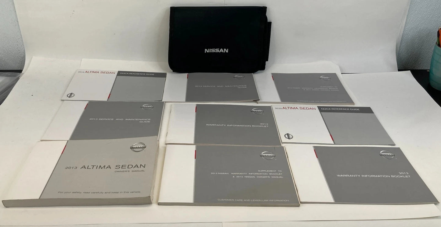 2013 13 NISSAN ALTIMA OWNERS MANUAL & WARRANTY INFORMATION SET KIT W/ CASE
