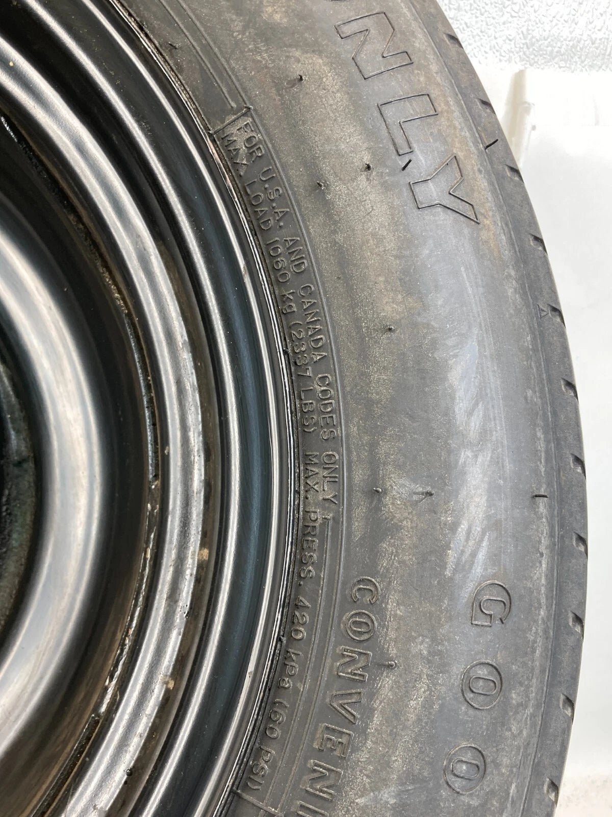 2011-2020 NISSAN ROGUE EMERGENCY SPARE TIRE WHEEL COMPACT DONUT T155/90D16 OEM