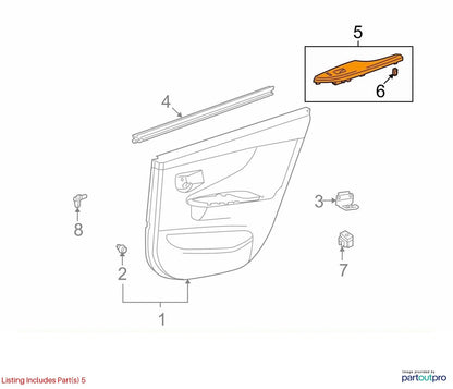 2009-2013 TOYOTA COROLLA REAR RIGHT SIDE DOOR WINDOW SWITCH BEZEL 74271-02250